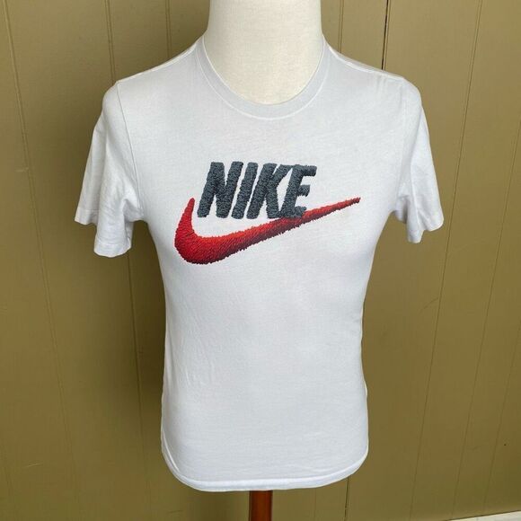 The Nike tee men S crewneck graphic print short sleeve white T-shirt men - Picture 1 of 10